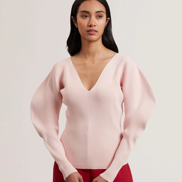 Ted Baker Amellya  V-Neck Sweater, Lt Pink - Picture 1 of 7